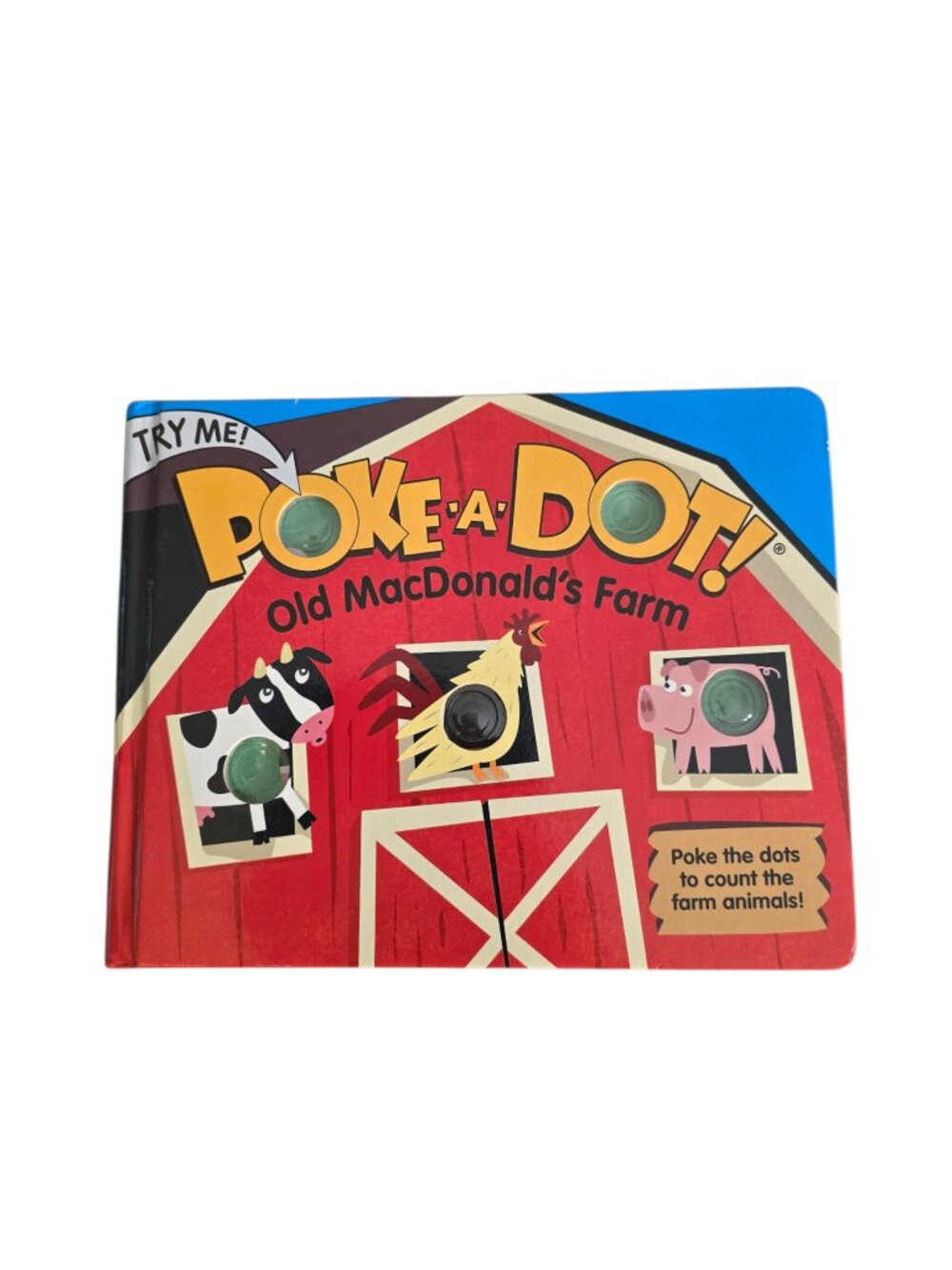 Melissa & Doug Poke-A-Dot Old MacDonald's Farm Interactive Pop-Up Board Book EUC